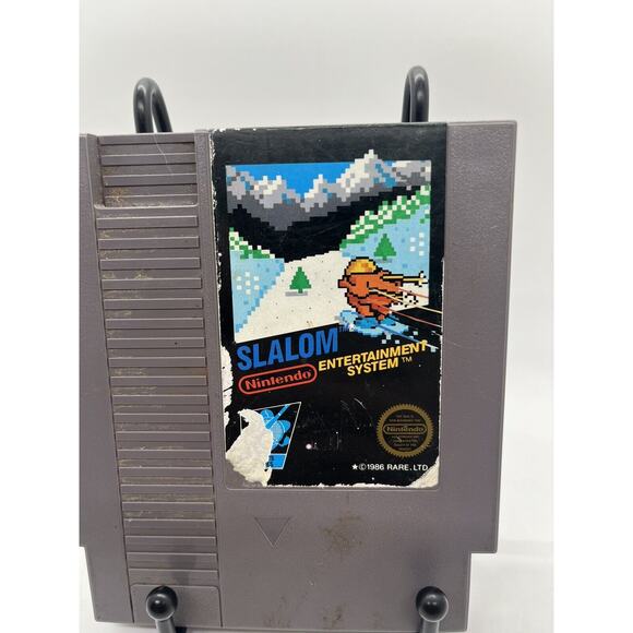 Slalom (Nintendo NES, 1986) Vintage - 5 Screw Back -GAME Cartridge ONLY- Tested - Picture 2 of 8